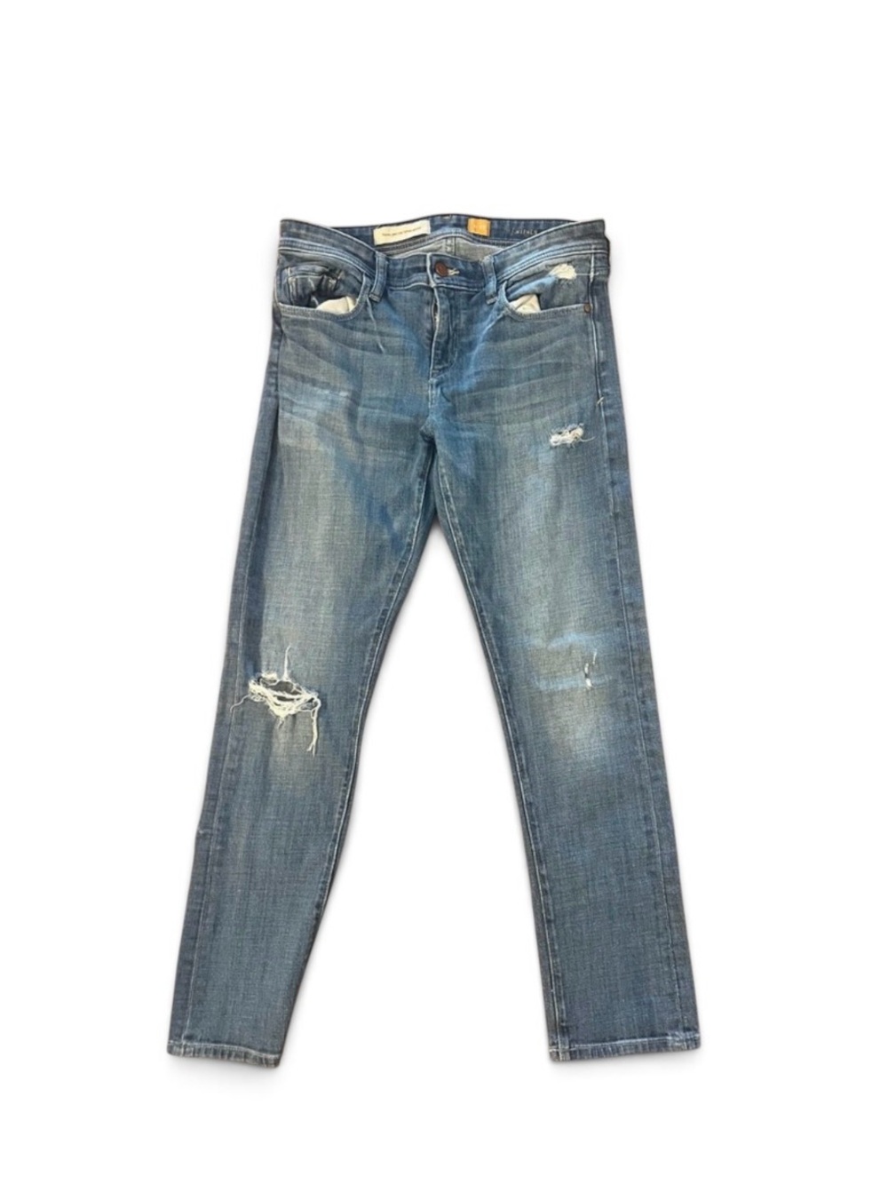 Anthropologie Pilcro & The Letterpress Distressed Stretch Skinny Jeans Blue 29
